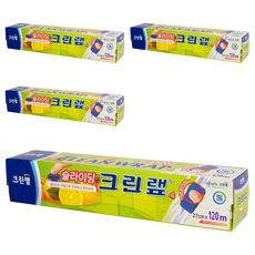 CLEANWRAP 保鮮膜 附滑刀, 120m, 4盒