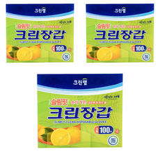 크린랩 슬림핏 크린장갑, 100개입, 3개