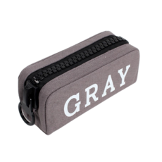 TOCTOC 印花大拉鍊鉛筆盒, 灰色的, 1個