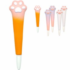 Pinkfoot 柔軟貓掌造型中性筆 0.5mm 3款 各2支組, 1組, 粉色+白色+紫色