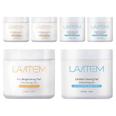 LAVITEM 大米提亮爽膚棉 70片+積雪草清潔爽膚棉 70片, 3組