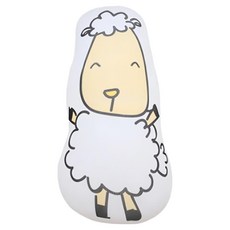 安撫抱枕 95% 縲縈(竹纖維), 1個, 微笑抱抱羊 白色 + 米色