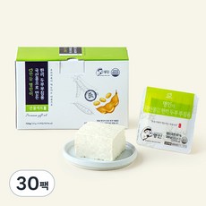 한둘 명인이 국산콩으로 만든 한끼 두부 부침용, 120g, 30팩