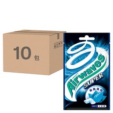Airwaves Super極酷嗆涼無糖口香糖 薄荷口味, 28g, 10包