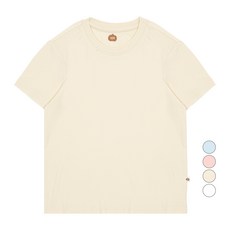 점핑칙피 유아동 베이직 반팔 솔리드 티셔츠