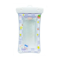 티지컴퍼니 물에뜨는 휴대폰 방수팩, 보라색 곰, 1개