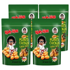 Koh-Kae 大哥 雞汁味花生豆, 外層酥脆 口感絕佳, 170g, 4包