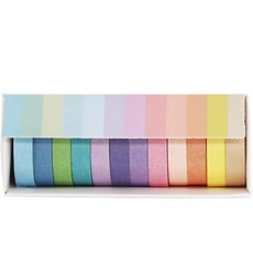 手帳裝飾 彩色紙膠帶 小型 7.5mm x 2m, 1個, 12色