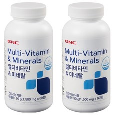 GNC 멀티비타민 앤 미네랄 90g, 60정, 2개