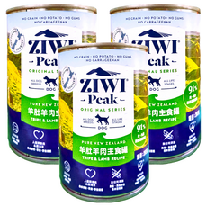 ZIWI Peak 滋益巔峰 經典系列 犬用主食罐, 羊肚羊肉, 390g, 3罐