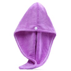 모던리빙 여성용 긴머리 빠른건조 물기흡수 헤어타올, 퍼플, 1개