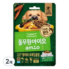 풀무원아미오 전연령 강아지 자연담은 영양식 습식사료, 황태+초록잎홍합, 50g, 2개