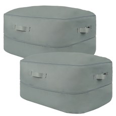 HANEE 牛津布雙層壓縮棉被收納袋, 2個, 灰色