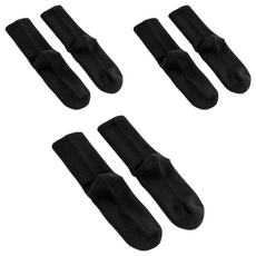 LI2 保暖刷毛日常中筒襪, 3套, 黑色