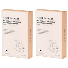 AMO PETRIC 愛摸 藍絲柏寵物SPA免洗手套, 植物精華萃取, 免洗去汙除臭, 均碼, 白色, 2盒