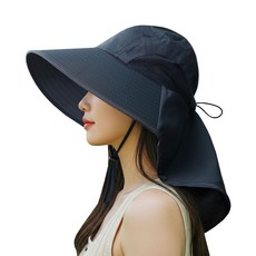 대한 uv 자외선차단 등산 골프 산책 낚시 햇빛가리개 플랩 챙모자, 네이비, 1개