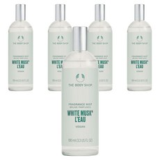 더바디샵 로 후레그런스 바디미스트 화이트 머스크, 100ml, 5개