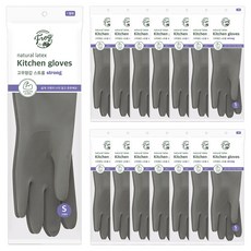 프로그 라텍스 스트롱 고무장갑 양손세트 소, 15세트, 그레이, 소(S)