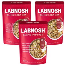 랩노쉬 리얼 그래놀라 크런치 오리지널 시리얼, 200g, 3개