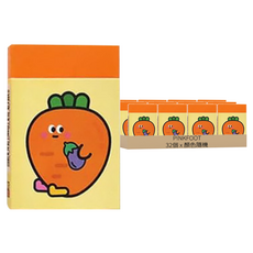 PINKFOOT 胡蘿蔔圖案橡皮擦, 顏色隨機, 32個