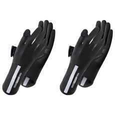 冰絲涼感防曬手套, 指尖翻蓋, 有效阻隔紫外線≥98.9%, 27 x 9cm, 黑色, 2雙