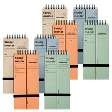 MUNID 單字筆記本 140張 4種組, beige, in blue, mint, orange, 2套