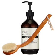 WESSEN 樺木2D身體刷 + 泛醇沐浴露組合, 木質, 1入, 1個