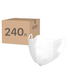 咪咪購物 3D成人立體口罩, 80片, 3盒, 白色