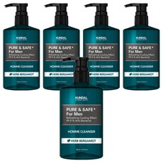 KUNDAL 昆黛爾 清爽型男性護理液 佛手柑香, 300ml, 5瓶