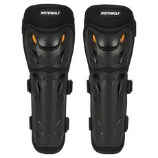摩托車護膝長版套組 MDL1010L 2件組, 黑色, 1套