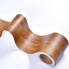 유니독 방수 무늬목 몰딩 필름 시트지, 라인브라운