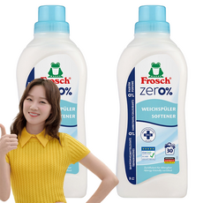 Frosch 德國小綠蛙 Zero衣物柔軟精 正裝, 2個, 750ml