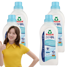 Frosch 德國小綠蛙 Zero衣物柔軟精 正裝, 4個, 750ml