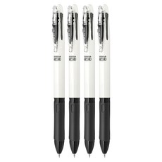 Zebra Clip-on Slim Soft 3C 3 色筆 0.7mm, 白色, 4個