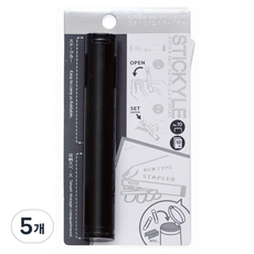 동아피엠에스 Sunstar 접이식 스틱형 스테이플러, 블랙, 5개