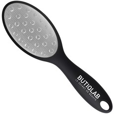 BUTIQLAB 金屬S曲面腳部去角質器, 消光黑, 1入