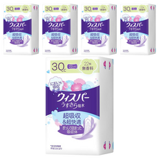 whisper 好自在 日本原裝進口 舒爽超吸收成人護墊 成人尿布 無香 30cc 無翼型, 22cm, 22片, 5包