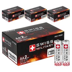 SWISS MILITARY 鹼性AAA電池, 40入, 4個