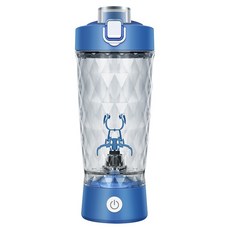 TAILI 太力 炫彩電動運動蛋白粉咖啡攪拌杯 附粉盒 650ml, 藍色, ZH90