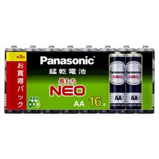 Panasonic 台灣公司貨 錳乾電池 3號 黑色, 16顆, 1組