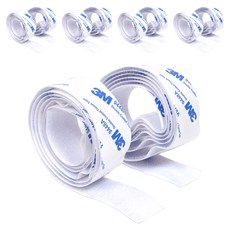 E.T.SHOP 大型魔鬼氈膠帶 公母一組 白色 25mm x 1m, 5套