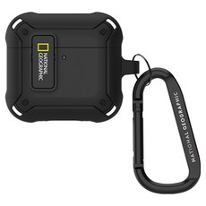 NATIONAL GEOGRAPHIC 國家地理 卡扣式保護殼, AirPods 4, 黑色, 1個