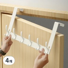 OMATTANG 門上掛衣架 門後掛架, 白色, 4個