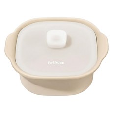 Petinube 韓國製矽膠副食品多功能蒸鍋 900ml 米色, 寶石米色, 1個