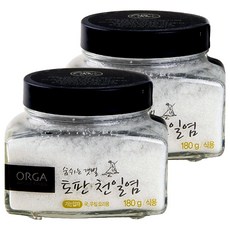 올가홀푸드 숨쉬는 갯벌 토판천일염, 180g, 2개