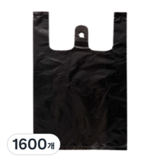 黑色手提超市塑膠袋, 3L, 1600個