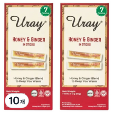 우라이 허니 & 진저 스틱 7p, 84g, 10개