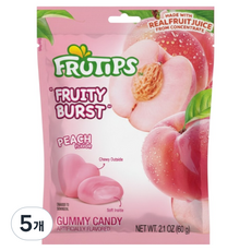 FRUTIPS 黑嘉麗 水蜜桃果味胸花軟糖, 5個, 60g