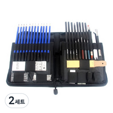 뽐스뽐스 미술 드로잉 연필 40종 세트 대형, 2세트