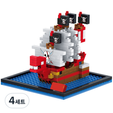 해적선5 나노블럭 304p, 혼합 색상, 4세트